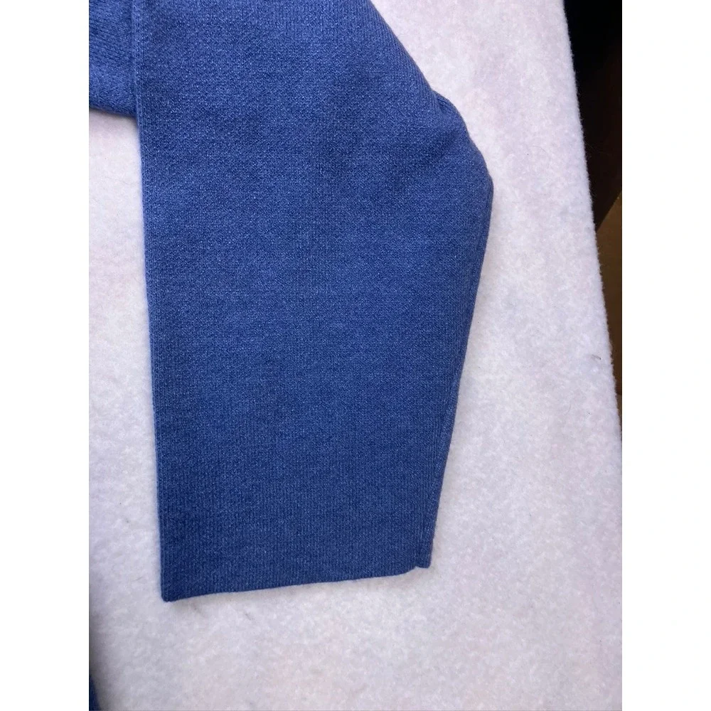Liz‎ Claiborne Cardigan Sweater Womens XXL Blue Open Front Longline Pocket